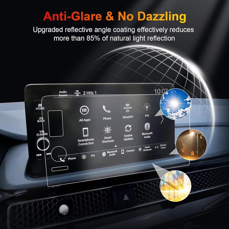 BSTW for 2025 Honda CRV Screen Protector for 2023-2025 CR-V EX-L/2023-2026 Sport Touring/2024-2025 Sport-L 9" Display CRV Hybrid Accessories Anti Glare Tempered Glass Protective Film (CRV 9-In Matte) - Image 4